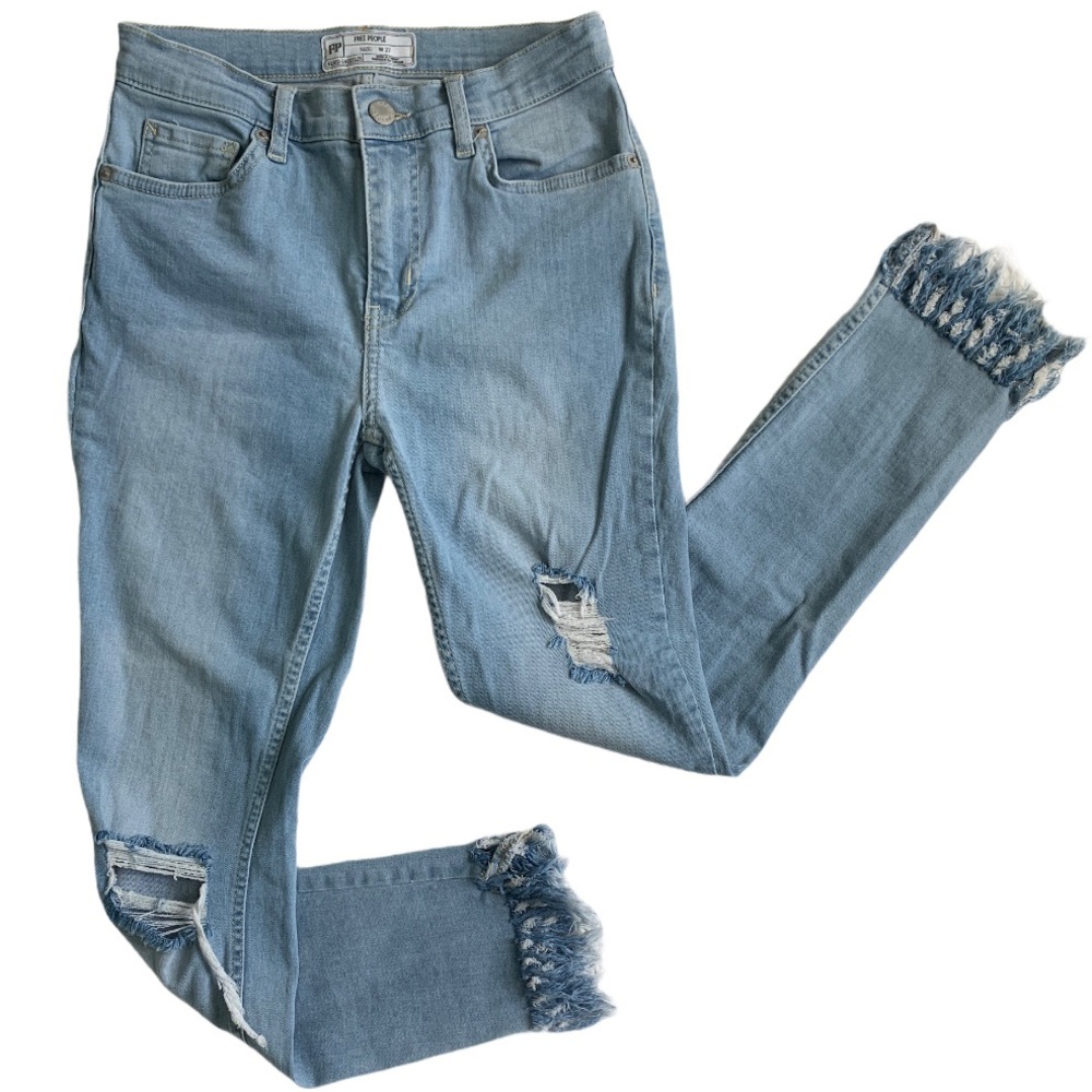 Free People Great Heights distressed ankle jeans size 27 - Picture 5 of 11